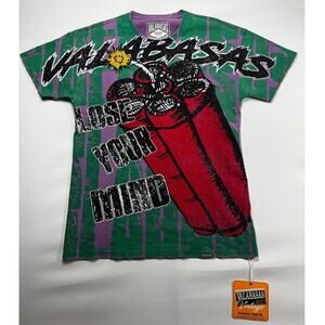 NWT RARE Valabasas Vintage Men's Boom Lose Your Mind All Over Graphic Tee - M